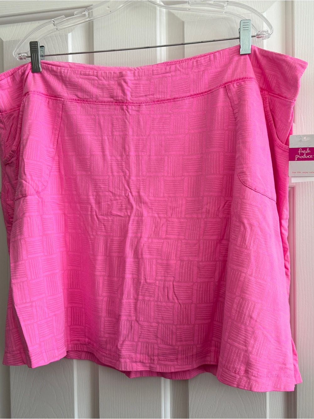 Fresh Produce Hot Pink Geometric Patterned Skort Plus Sized 3X NWT